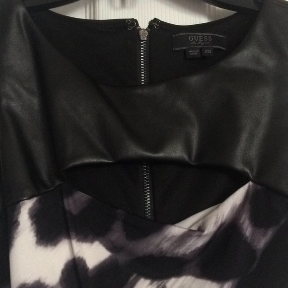 Guess black and white cheetah print dress - Picture 2 of 4